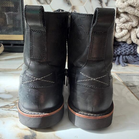Timberland Men\'s Kendrick Black Leather Chukka Boots Size‎ 8 Side Zip Waterproof